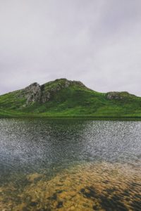A lake landscape