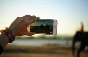 Using a mobile phone to film