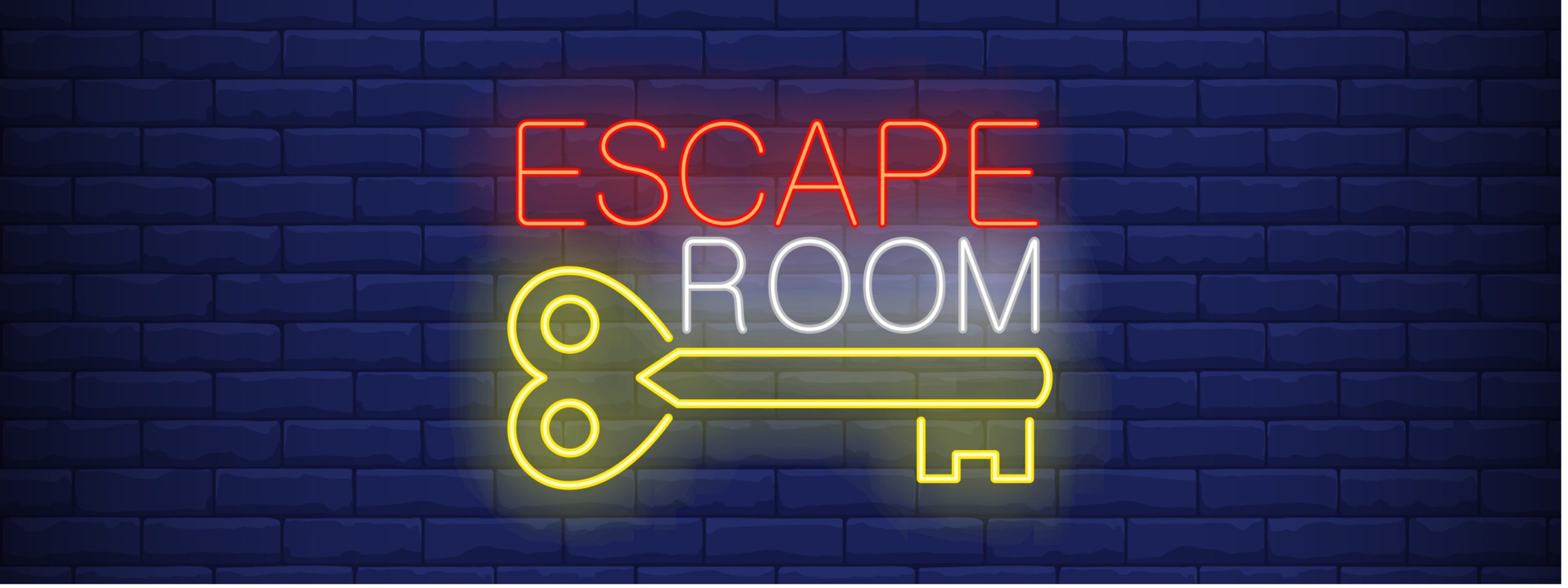 A stylised banner reading 'Escape Room'.